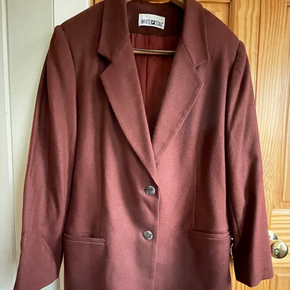 White Stag Wool Blend Blazers Brown and Grey